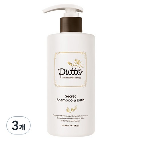 퓨토 시크릿 샴푸 & 바디워시 네롤리가든향, 300ml, 3개