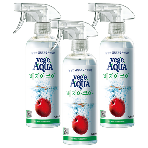 베지아쿠아 과일&야채 세정제, 475ml, 3개