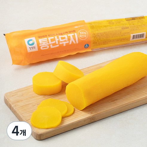 청정원 통단무지, 550g, 4개
