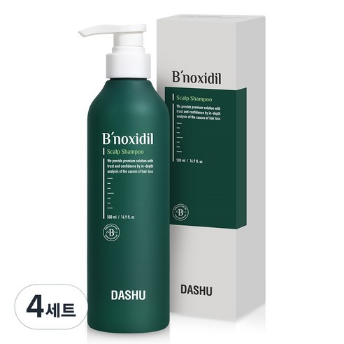 다슈 비녹시딜 스칼프 탈모 샴푸 500ml, 4개