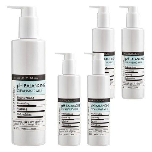 더마팩토리 판테놀 pH 밸런싱 클렌징 밀크, 240ml, 5개