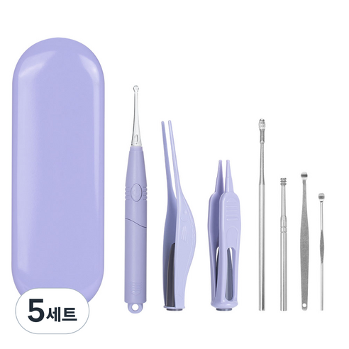 비타할로 LED 이어클리너 퍼플 세트, 5개