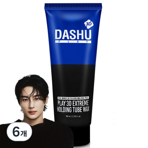 다슈 플레이 3D 익스트림 홀딩 튜브왁스, 200ml, 6개