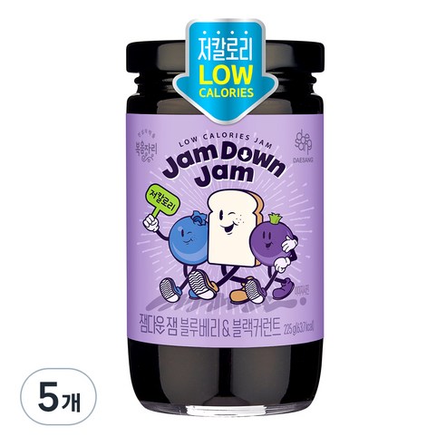 복음자리 잼다운 잼 블루베리 & 블랙커런트, 5개, 225g