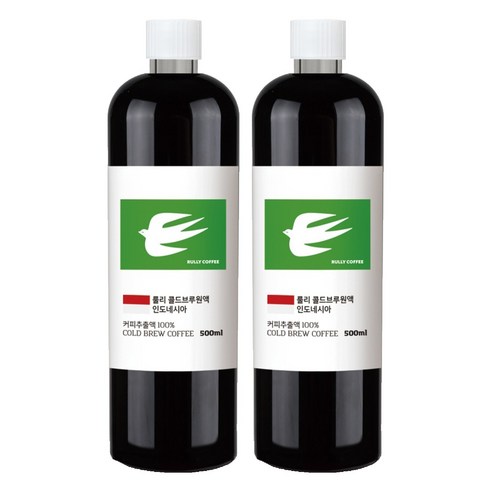 룰리커피 더치커피 콜드브루 커피 원액 인도네시아, 500ml, 2개, 1개입