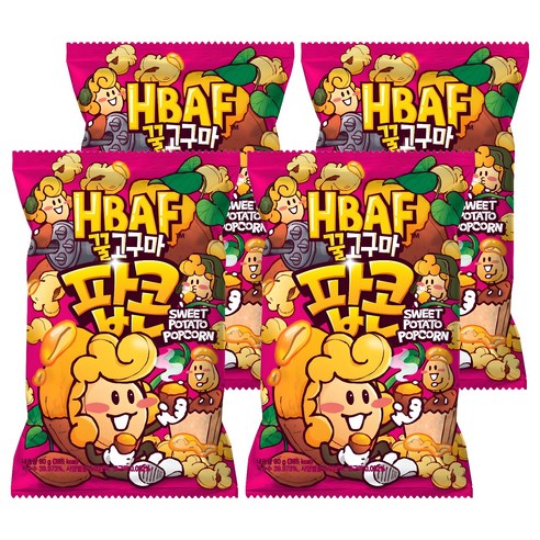 바프 꿀고구마 팝콘, 80g, 4개