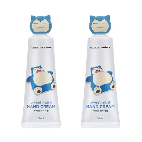 벨먼 포켓몬 핸드크림 잠만보 스윗 머스크향, 50ml, 2개
