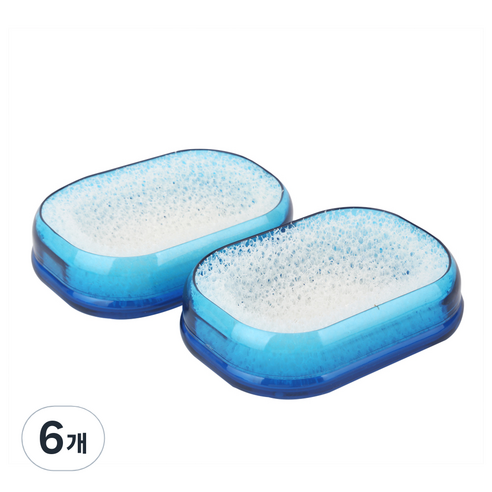 새드리 뽀송이 사각 비누받침, 블루, 6개