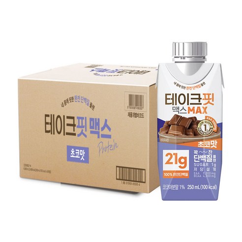 테이크핏 맥스 초코맛 프로틴, 250ml, 24개