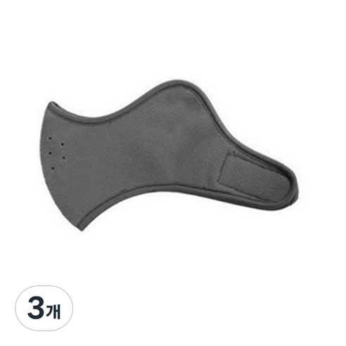 브로드 안면방한마스크, 1개입, 3개, 그레이