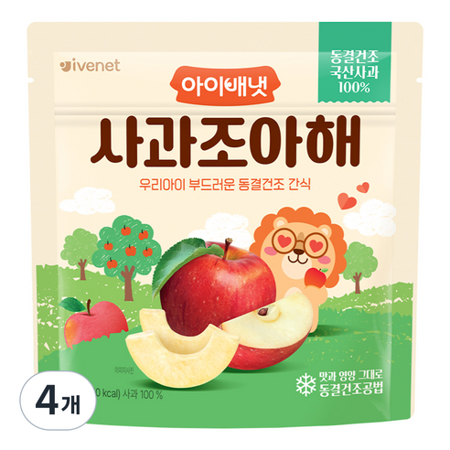 아이배냇 사과조아해 간식, 4개, 15g