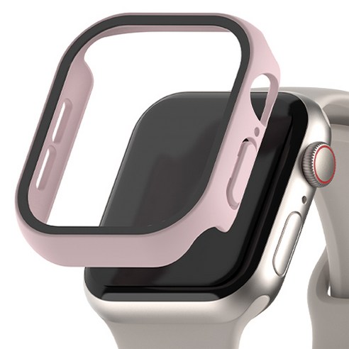 신지모루 9H 풀커버 일체형 SF코팅 케이스, 핑크 샌드, 1개