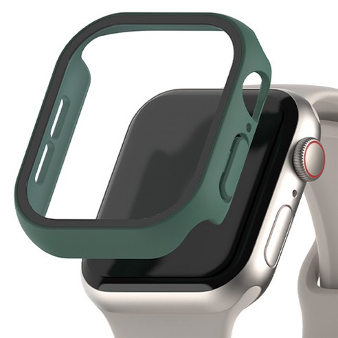 신지모루 9H 풀커버 일체형 SF코팅 케이스, 다크 그린, 1개