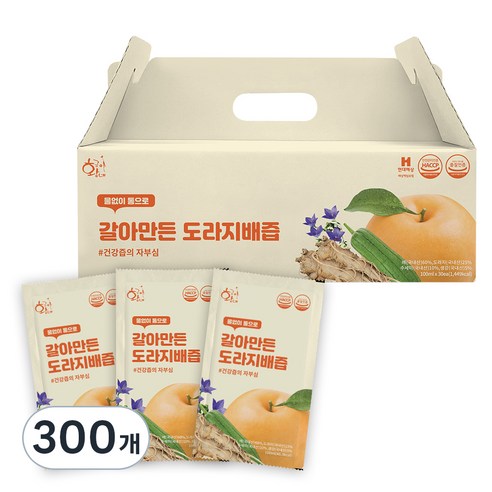 황금이네 국내산 갈아만든 도라지배즙, 100ml, 300개
