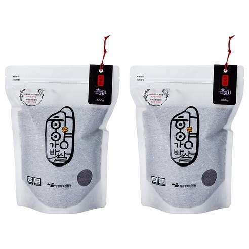 하양가바쌀 유기농 가바 흑미, 800g, 2개