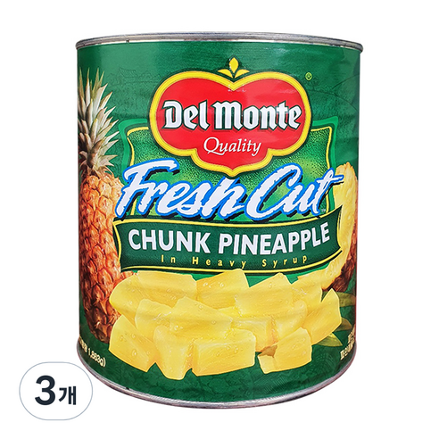 델몬트 파인애플 청크, 3.062kg, 3개