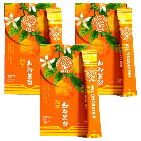 다하 제주 한라봉청 스틱, 25g, 3개, 15개입