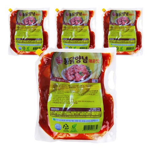 오뚜기 통닭양념 매운맛, 2kg, 4개
