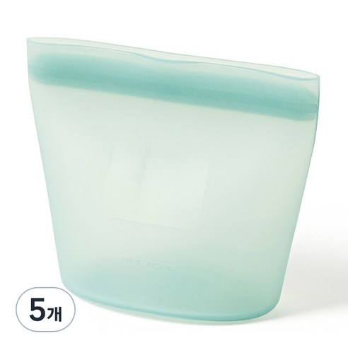 셰프토프 실리콘 지퍼백 250ml, 소(S), 5개, 1개입