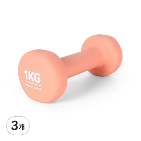 에르고기어 네오프렌 아령, 1kg, 3개