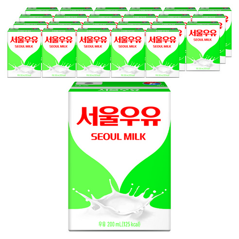 서울우유 멸균 흰우유 200ml, 24팩 구성 
식품