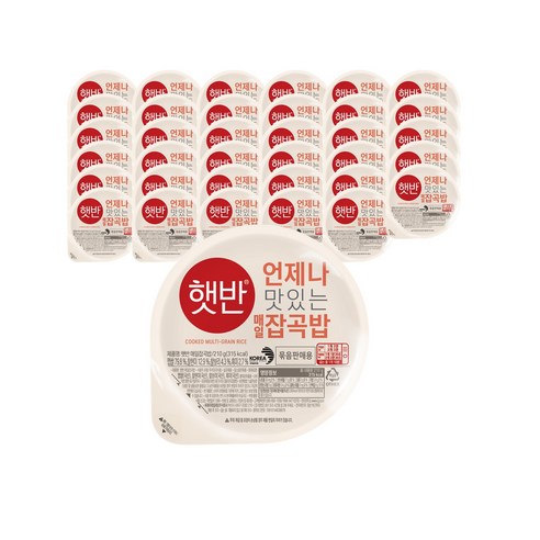 햇반 매일 잡곡밥, 210g, 36개