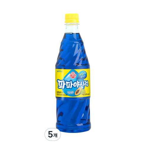 [오뚜기] 음료베이스 시럽, 5개, 1kg