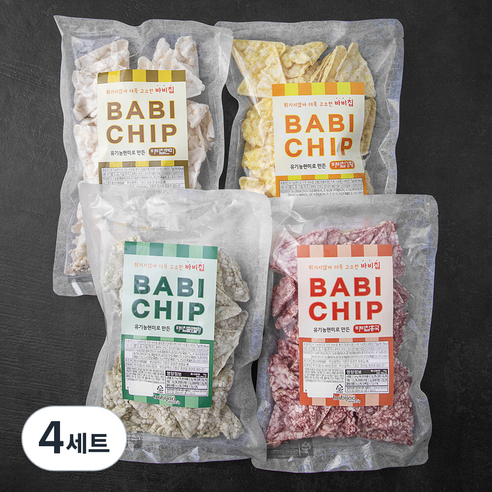 바비조아 현미로 만든 바비칩 75g x 4종 세트, 4세트