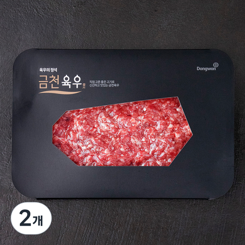 동원 금천 국내산 소고기 다짐육 (냉장), 300g, 2개