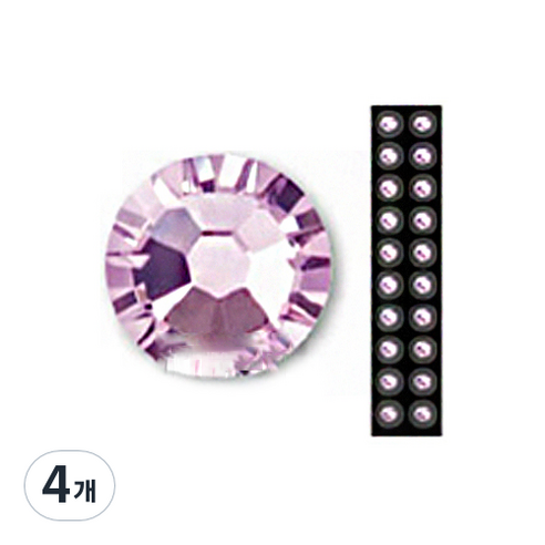 와사비네코 미미츠보 쥬얼리 귀지압패치 M 3.0mm 20p, 라이트아메시스트, 4개