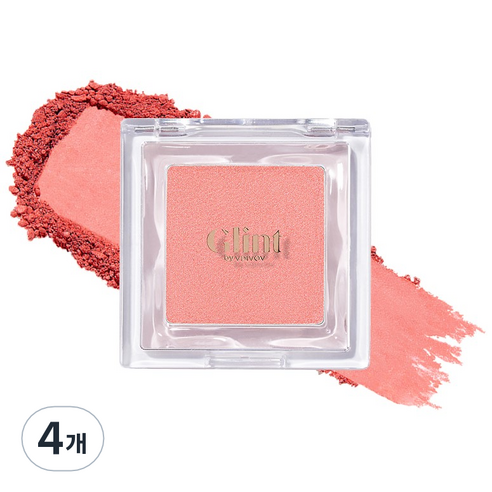 Glint 베이크드 블러쉬 블러셔 2.4g, 03 멜론 바이트, 4개
