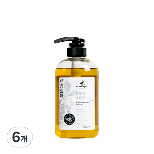 에코띠끄 톡톡허니 소프넛 주방세제, 500ml, 6개