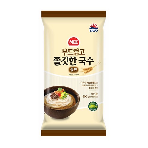해표 부드럽고 쫄깃한 국수, 900g(소면), 1개