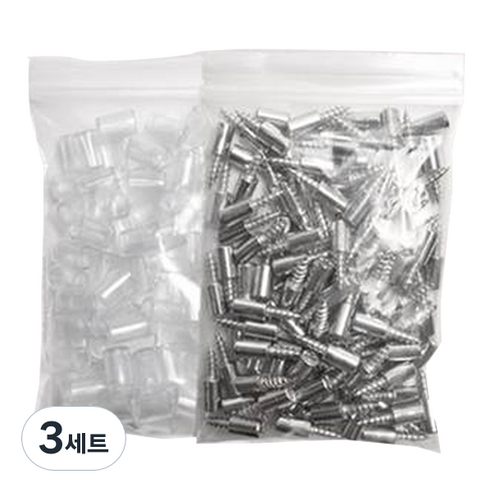 손잡이세상 1종 피스다보 보호캡 100p 세트, 실버, 3세트