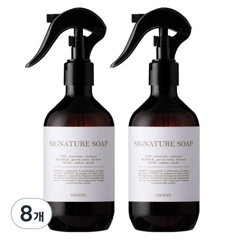 에이센트 드레스 퍼퓸 탈취제 13 시그니처솝, 8개, 250ml
