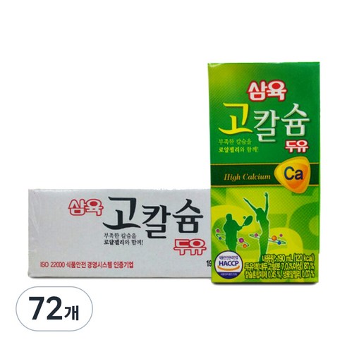 삼육두유 고칼슘두유, 190ml, 72개