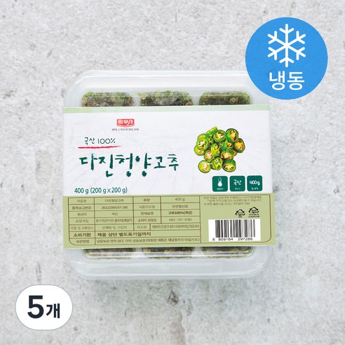 나무새 다진청양고추 (냉동), 400g, 5개
