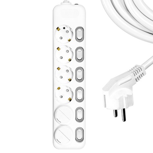 써지오 개별 멀티탭 6구 DH-1668-MT + 안전커버 2개입, 1m, 단일, 1개