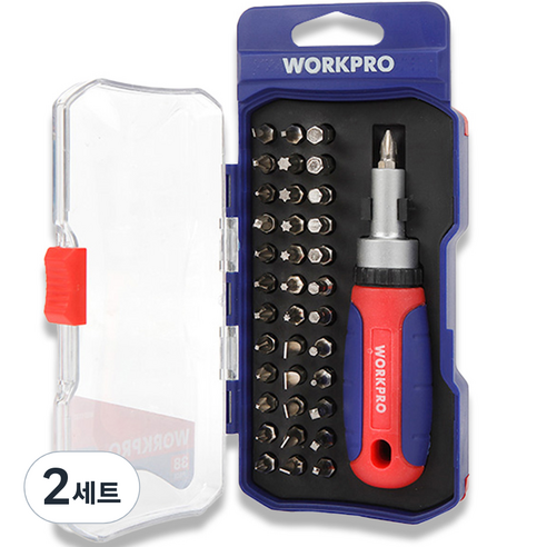 워크프로 라쳇 스크류 드라이버 38p 세트 WP200517, 2세트