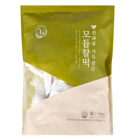  창억 견과류 가득담긴 모듬찰떡 (냉동), 500g, 1개 