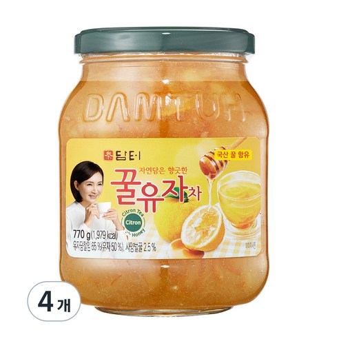 담터 꿀유자차, 770g, 4개, 1개입