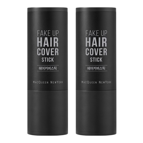 맥퀸뉴욕 페이크 업 헤어 커버 스틱 2.5g, 내추럴블랙, 2개