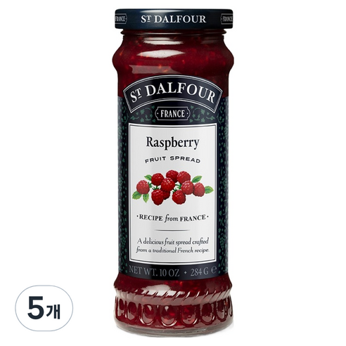 샹달프 라즈베리잼, 284g, 5개