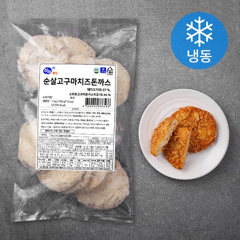 하늘푸드 순살 고구마 치즈돈까스 10p (냉동), 1kg, 1개