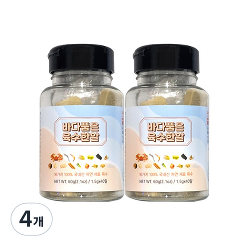 바다품은 육수한알 조미료 40p, 60g, 4개