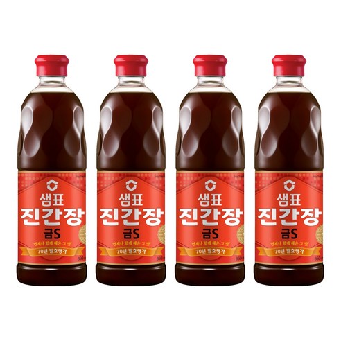 샘표 진간장 금S, 860ml, 4개