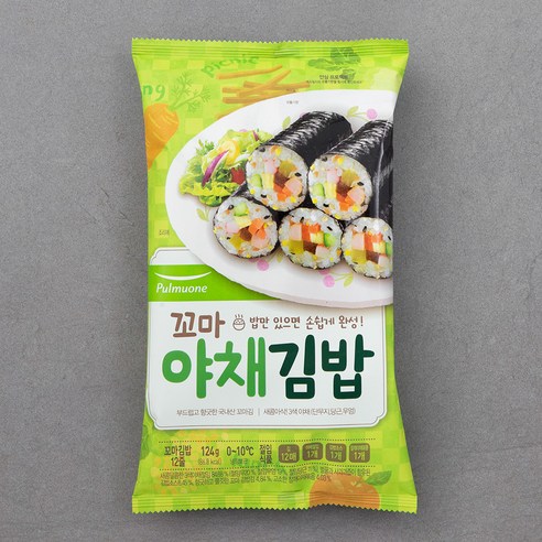풀무원 꼬마 야채 김밥 세트, 124g, 1개