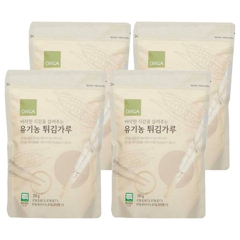 [올가홀푸드] 유기튀김가루, 350g, 4개