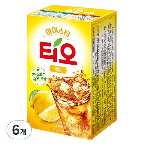 티오 아이스티 레몬맛, 13g, 18개입, 6개