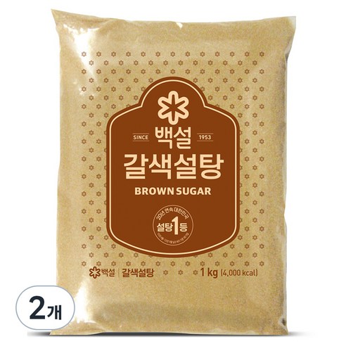 CJ제일제당 백설 갈색설탕 1kg 7개